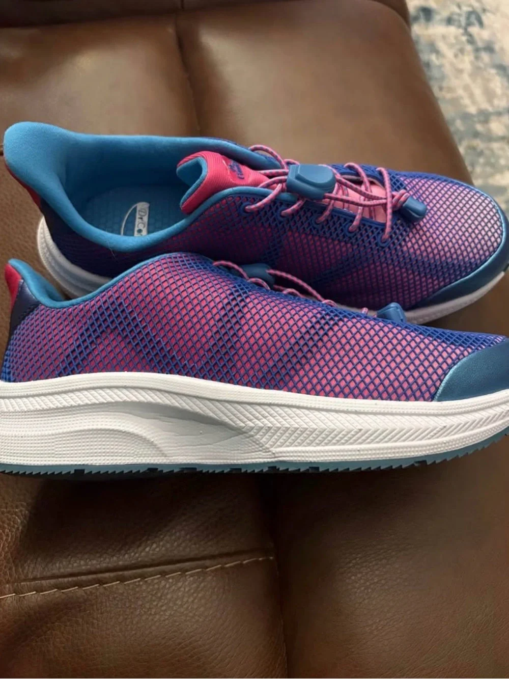 Women’s Pink and Blue Mesh Athletic Sneakers